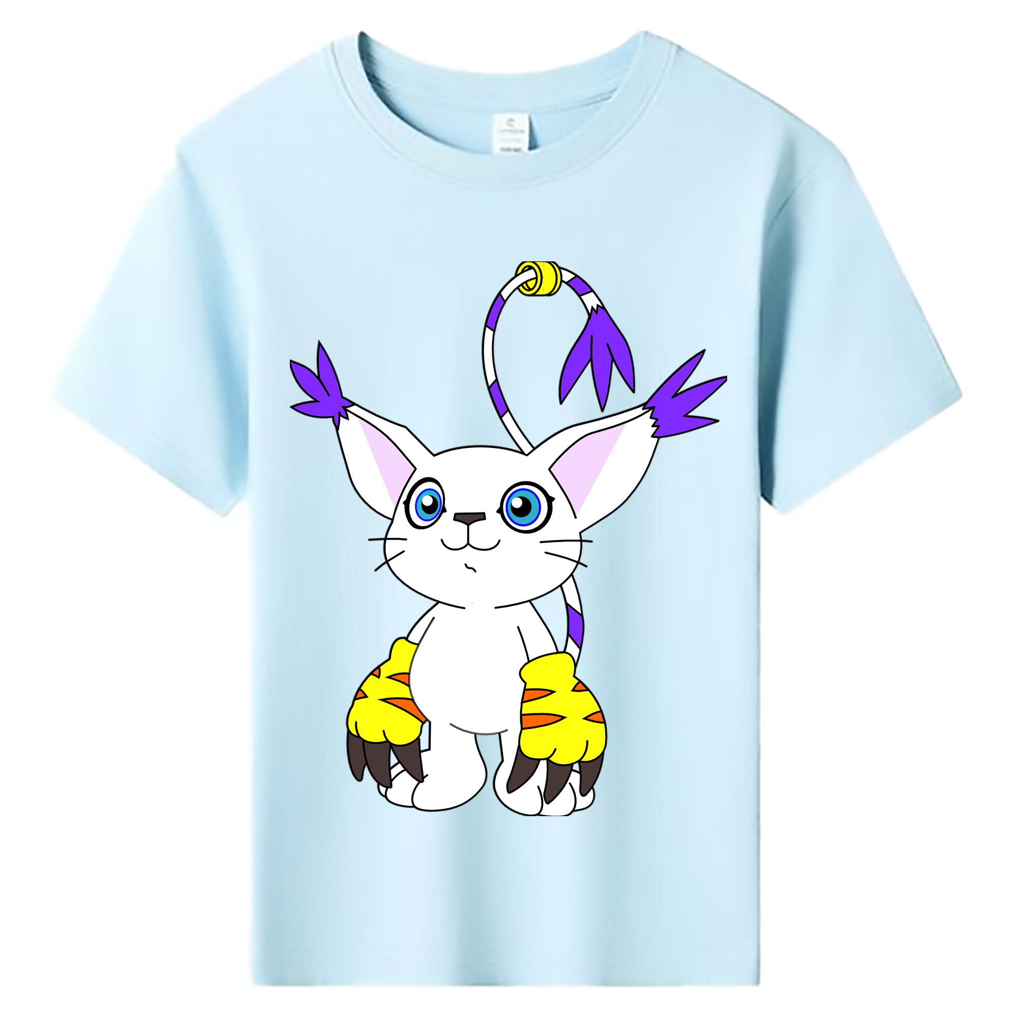 （画像用） Digimon デジタルモンスター/デジモン 綿100％キッズTシャツ（フロントプリント）